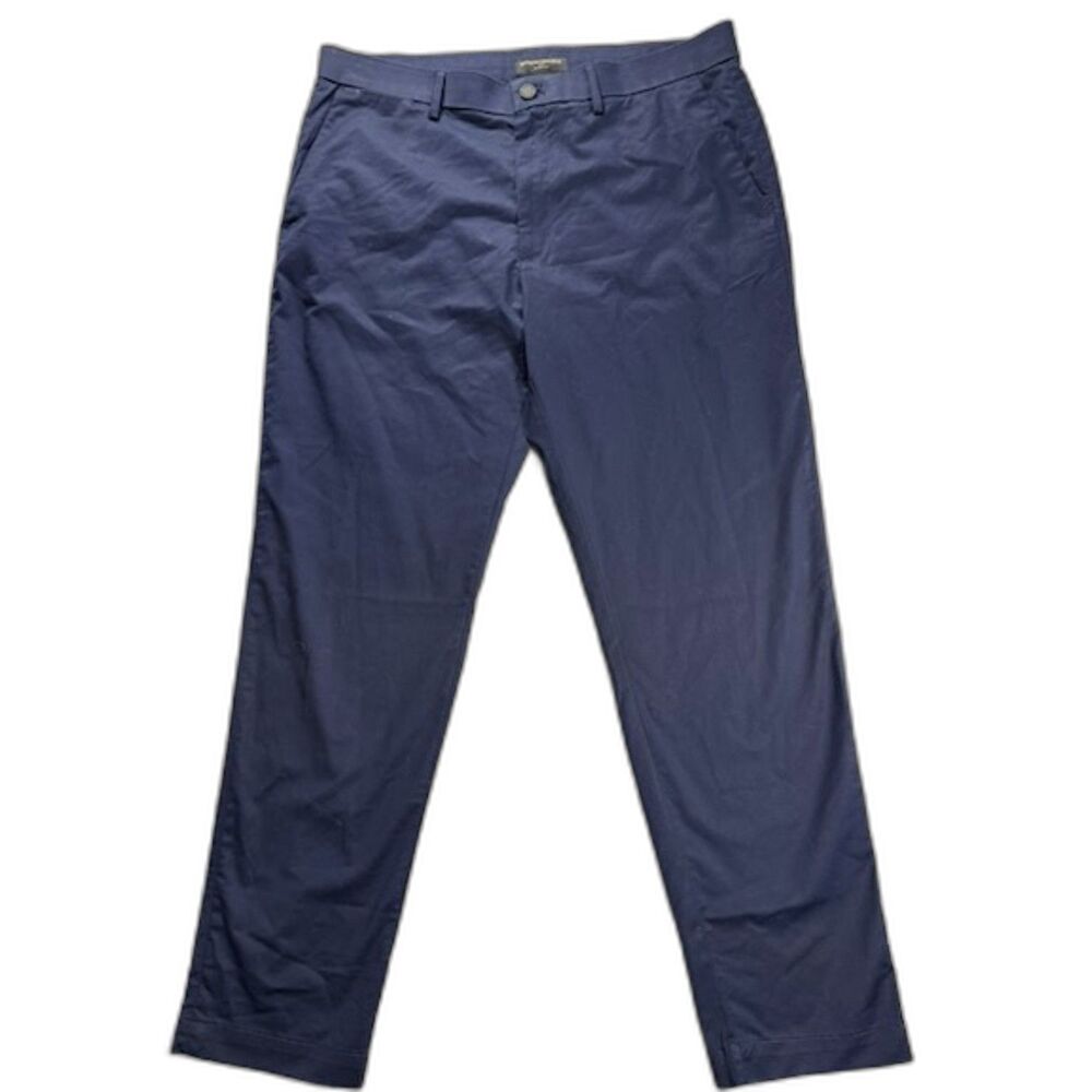 Banana Republic Slim Fit Pants Men's 35x32 Navy Stretch Chino Dress Casual NWOT